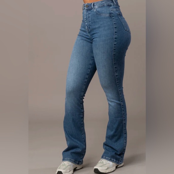 FITJEANS Blue Flare & Wide Leg Jeans - Picture 3 of 5